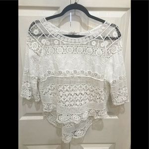 Miss Kelly White Crochet Top